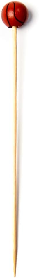 RiteEarth - 4.75" Bamboo Wooden Pick - Basketball, Pack of 5000 - PB471
