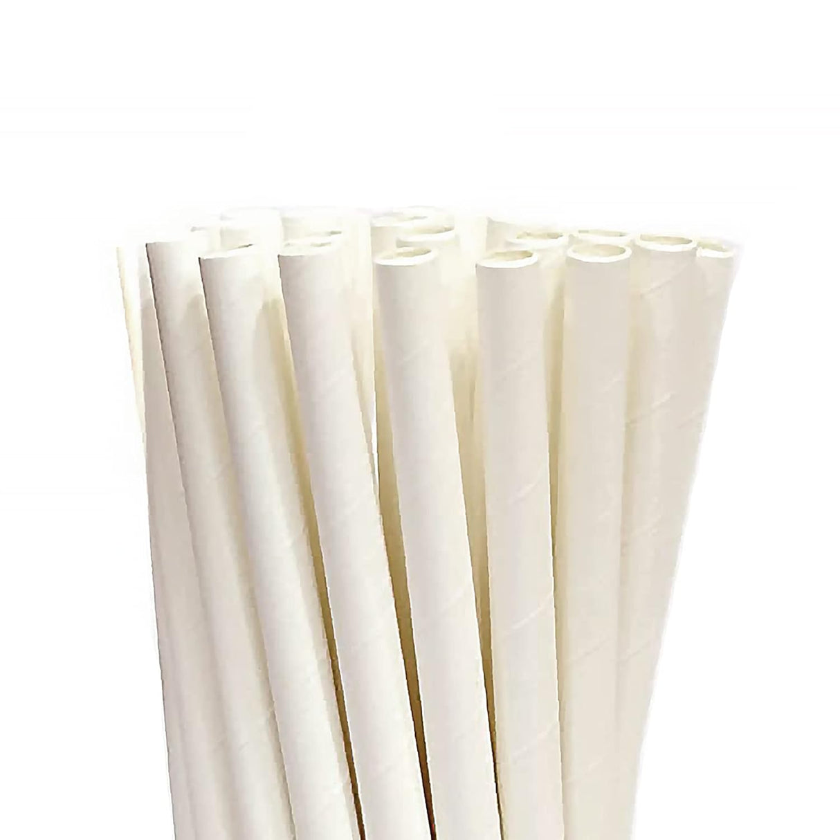 RiteEarth - 8" White Paper Jumbo Milkshake Straws, Pack of 250, 9bx/cs - SE0810