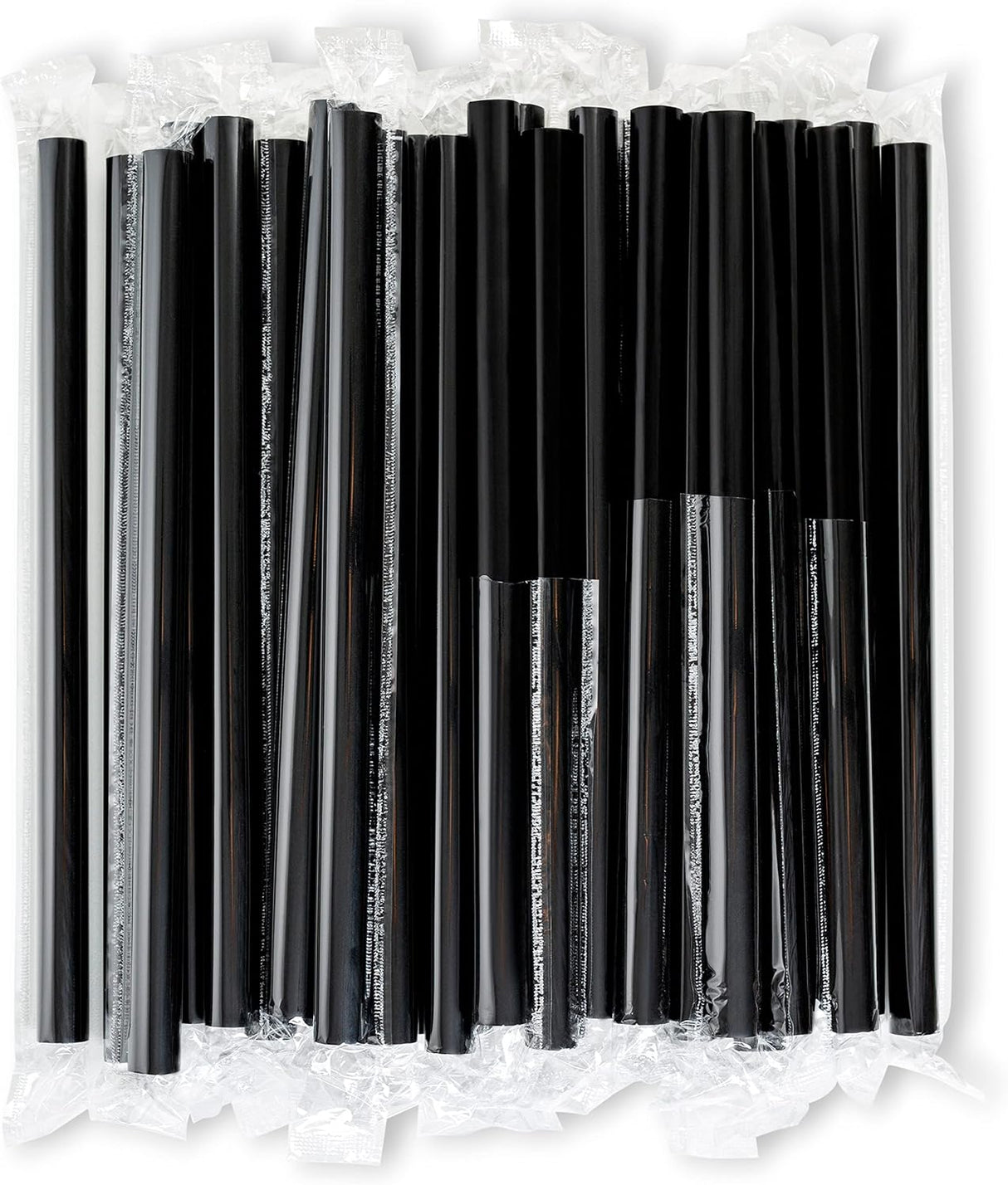 RiteEarth - 8" Black Paper Jumbo Milkshake Straws, Pack of 250, 9bx/cs - SE0819