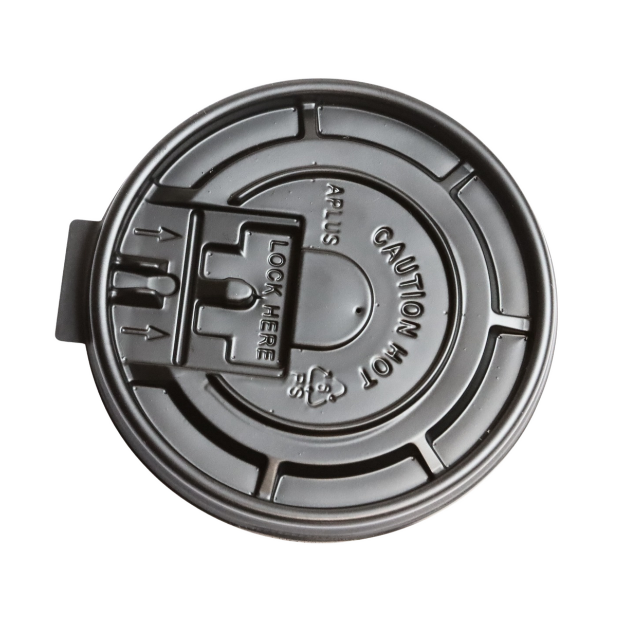RiteWare - Flat Tear Tab Black Lid Fits 8 Oz Squat, 10 Oz-20 Oz Paper Hot Cups, 1000/Cs - HTL10B