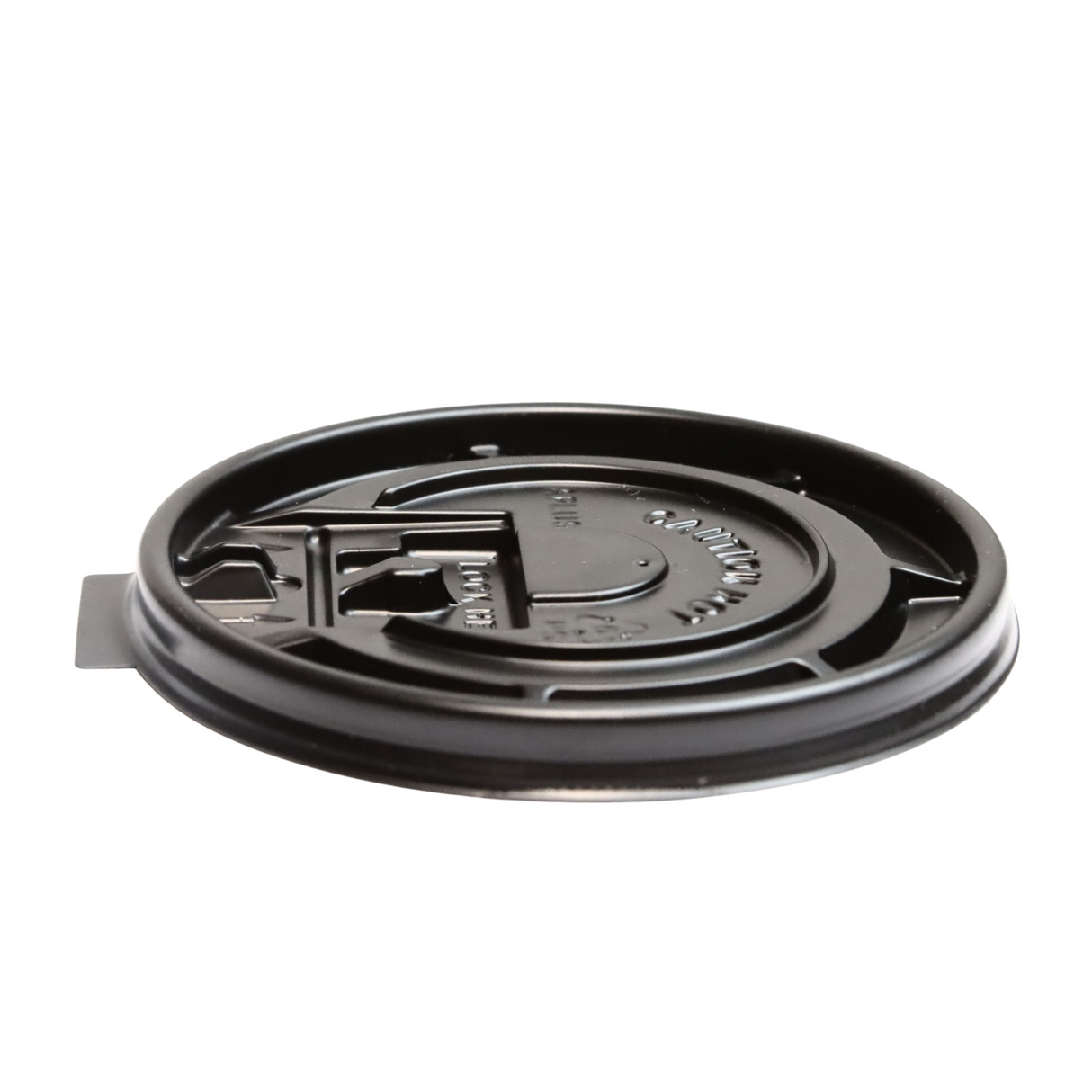 RiteWare - Flat Tear Tab Black Lid Fits 8 Oz Squat, 10 Oz-20 Oz Paper Hot Cups, 1000/Cs - HTL10B