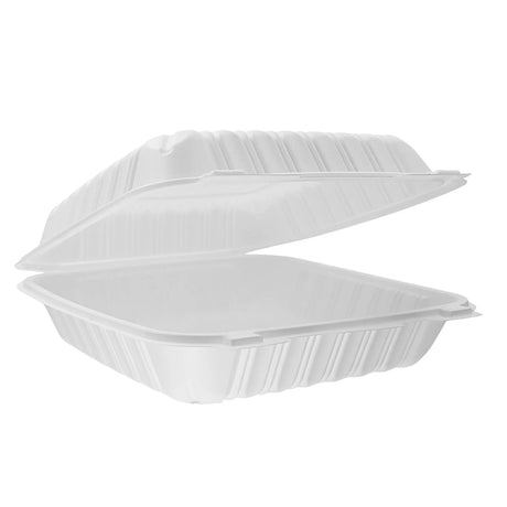 RitePak - 8" x 8" x 2.8" Polypropylene Hinged Sandwich Container, 150/Cs - HS801