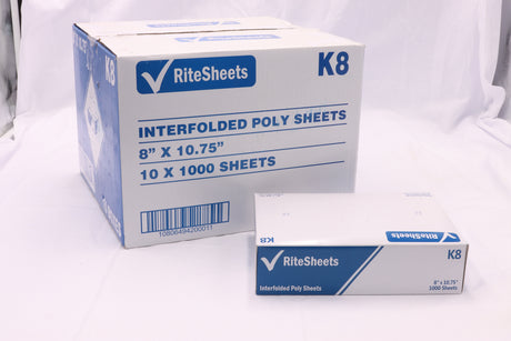 RiteSource - 8" x 10.75" Plastic Pop Up Deli Sheet, 1000/bx, 10bx/cs - SK8