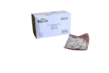 RiteEarth - 4.75" Bamboo Pick - 19th Flag, Pack of 5000 - PB470