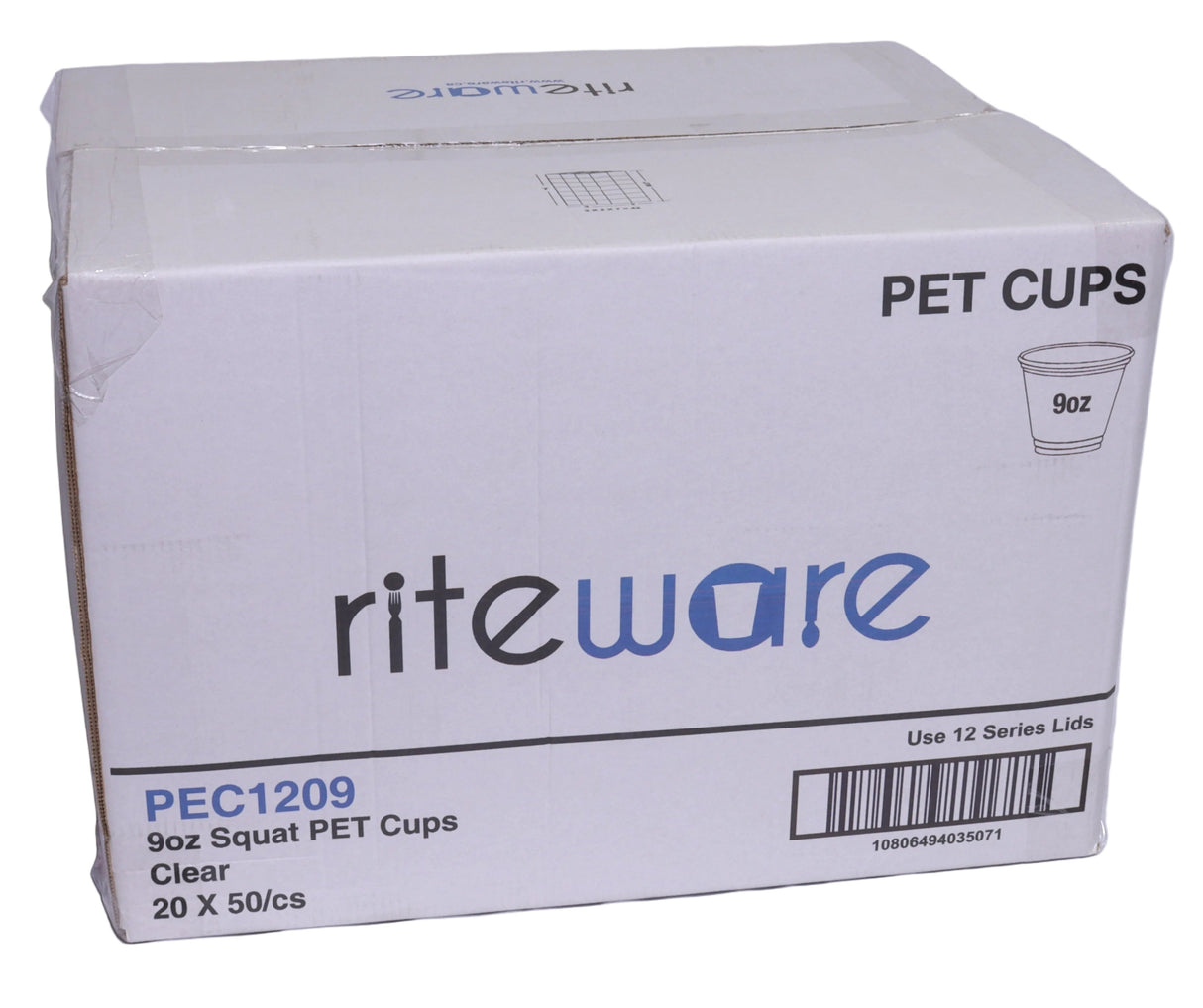RiteWare - 9 Oz Clear 12 Series PET Cups, Pack of 1000 - PEC1209