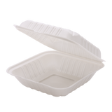 RitePak - 8" X 8" MFPP White Hinged Microwavable Container, 150/Cs - PH801