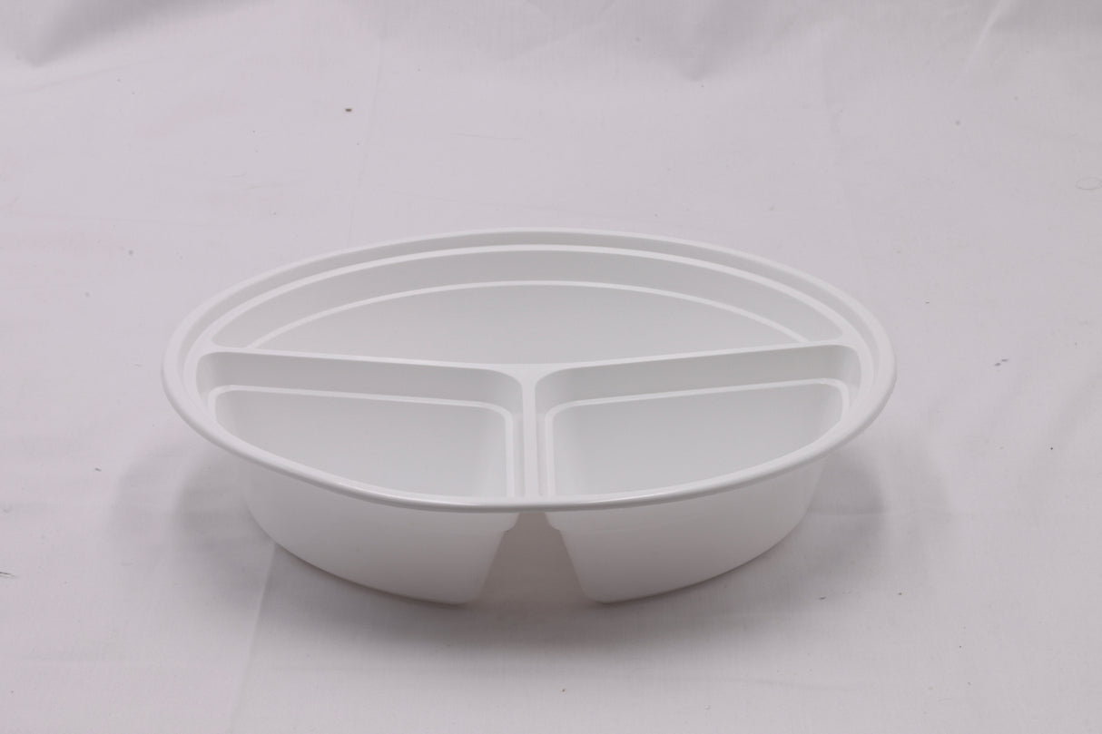 RitePak - 9" 3 Comp Round Container Combo, 150/Cs - RC-348W