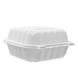 RitePak - 6" x 6" x 3" Polypropylene Hinged Sandwich Container, 250/Cs - HS601
