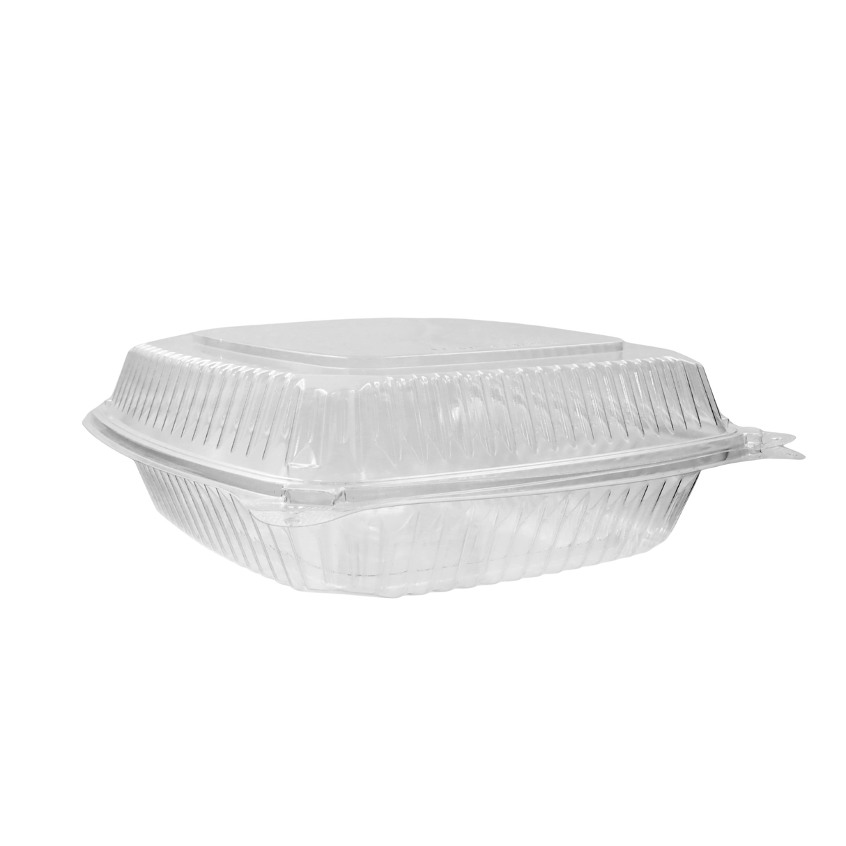 RitePak - 8" x 8" PET Hinged Rectangular Containers Clear, 200/Cs - PE801