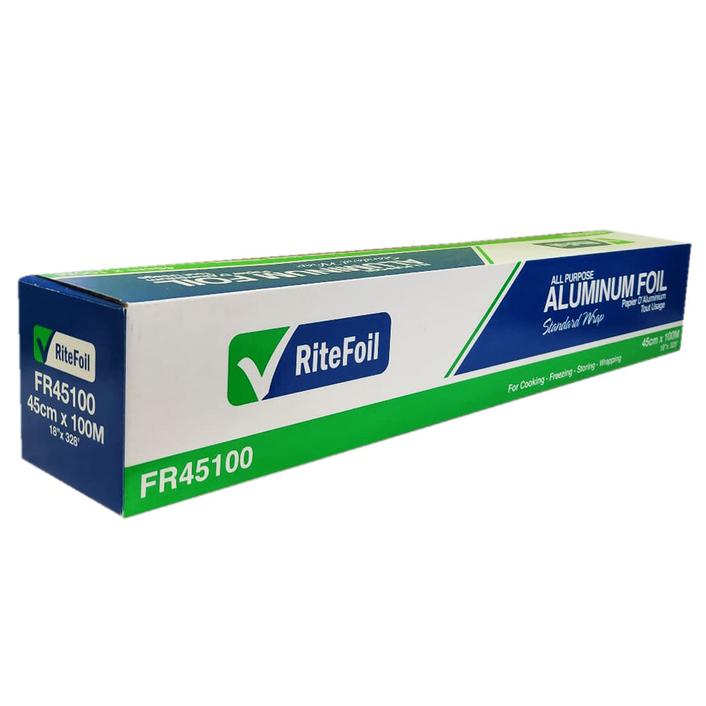 RiteFoil - 18" x 100 m Aluminum Heavy Foil Roll, 6rl/Cs - FR45100H